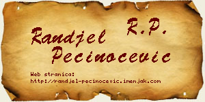 Ranđel Pečinoćević vizit kartica